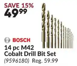 Princess Auto Bosch 14 pc M42 Cobalt Drill Bit Set offer