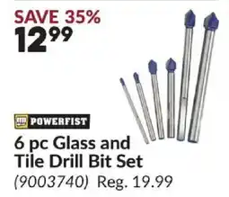 Princess Auto Powerfist 6 pc Glass and Tile Drill Bit Set offer