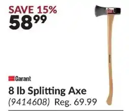 Princess Auto Garant 8 lb Splitting Axe offer