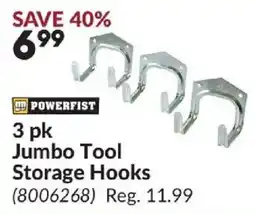 Princess Auto Powerfist jumbo tool storage hooks offer