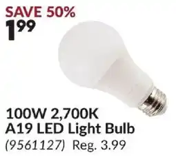 Princess Auto A19 LED Light Bulb offer