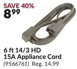 Princess Auto 15a appliance cord offer