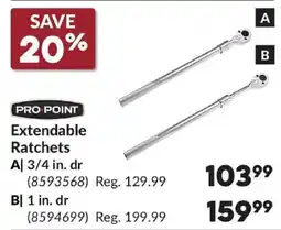 Princess Auto Pro Point extendable ratchets offer