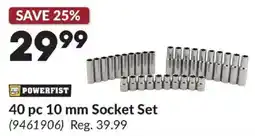 Princess Auto Powerfist 40 pc 10 mm Socket Set offer
