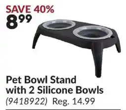 Princess Auto Pet Bowl Stand with 2 Silicone Bowls offer
