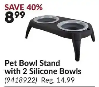 Princess Auto Pet Bowl Stand with 2 Silicone Bowls offer