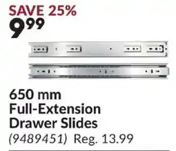 Princess Auto Drawer Slides offer