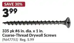 Princess Auto Coarse-Thread Drywall Screws offer