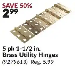 Princess Auto Brass Utility Hinges offer