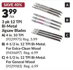 Princess Auto Lenox jigsaw blades offer