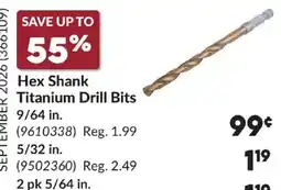 Princess Auto Hex Shank Titanium Drill Bits offer