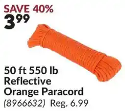 Princess Auto Reflective Orange Paracord offer