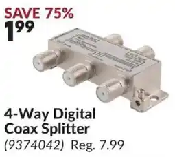Princess Auto 4-Way Digital Coax Splitter offer