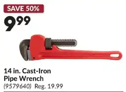 Princess Auto 14 in. Cast-Iron Pipe Wrench offer