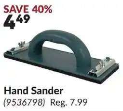 Princess Auto Hand Sander offer