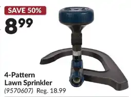 Princess Auto 4-pattern lawn sprinkler offer