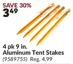 Princess Auto Aluminum Tent Stakes offer