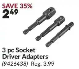 Princess Auto 3 pc Socket Driver Adapters offer