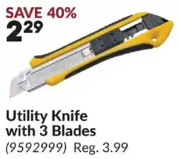 Princess Auto Utility Knife with 3 Blades offer