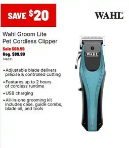 Ren’s Pets Depot Wahl Groom Lite Pet Cordless Clipper offer
