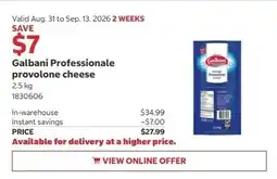 Costco Galbani Professionale provolone cheese offer