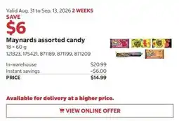 Costco Maynards assorted candy offer