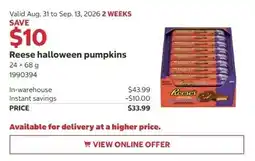 Costco Reese halloween pumpkins offer