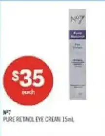 Shoppers Drug Mart No7 pure retinol eye cream offer