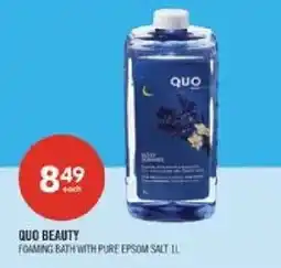 Shoppers Drug Mart Quo beauty foaming bath with pure epsom salt offer