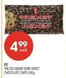 Shoppers Drug Mart PC the decadent semi sweet chocolate chips offer