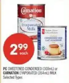 Shoppers Drug Mart PC sweetened condensed milk or carnation evaporated milk offer