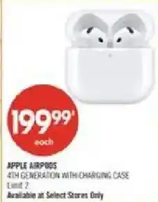Shoppers Drug Mart Apple AirPods 4th Generation with Charging Case offer