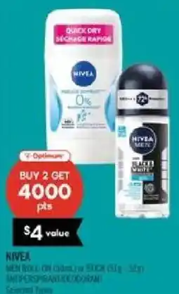 Shoppers Drug Mart Nivea men roll-on antiperspirant/deodorant offer