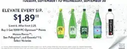 Shoppers Drug Mart Maison Perrier San Pellegrino and Essentia offer
