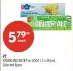 Shoppers Drug Mart PC sparkling water or soda offer