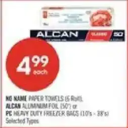 Shoppers Drug Mart No Name paper towels offer