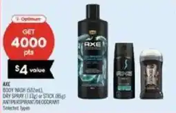 Shoppers Drug Mart Axe body wash dry spray or stick offer