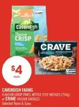 Shoppers Drug Mart Cavendish Farms flavour crisp fries, kettle style wedges offer