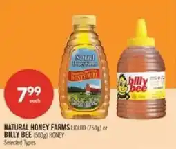 Shoppers Drug Mart Natural honey farms liquid honey or billy bee honey offer