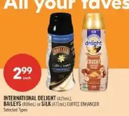 Shoppers Drug Mart International Delight Baileys or Silk Coffee Enhancer offer