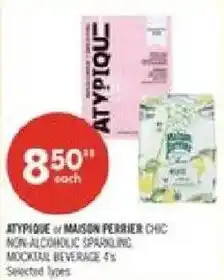 Shoppers Drug Mart Atypique by Maison Perrier chic non-alcoholic sparkling mocktail beverage offer