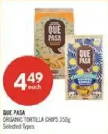 Shoppers Drug Mart Due Pasa organic tortilla chips offer