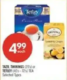Shoppers Drug Mart Tazo. Twinings or Tetley tea offer