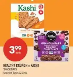 Shoppers Drug Mart Healthy Crunch or Kashi snack bars offer