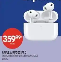 Shoppers Drug Mart Apple Airpods Pro 3rd Generation with Charging Case offer