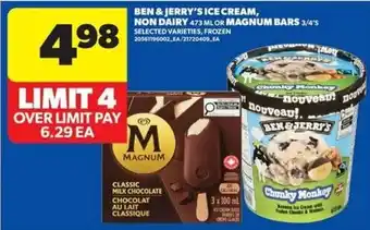 Ben & Jerry's ice cream non dairy magnum bars