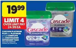 Real Canadian Superstore Cascade platinum plus dishwasher detergent tabs offer