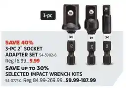 Canadian Tire 3-pc 2" socket adapter set offer