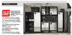 Canadian Tire Maximum stainless-steel wall cabinet system offer