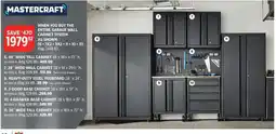 Canadian Tire Mastercraft entire garage wall cabinet system offer